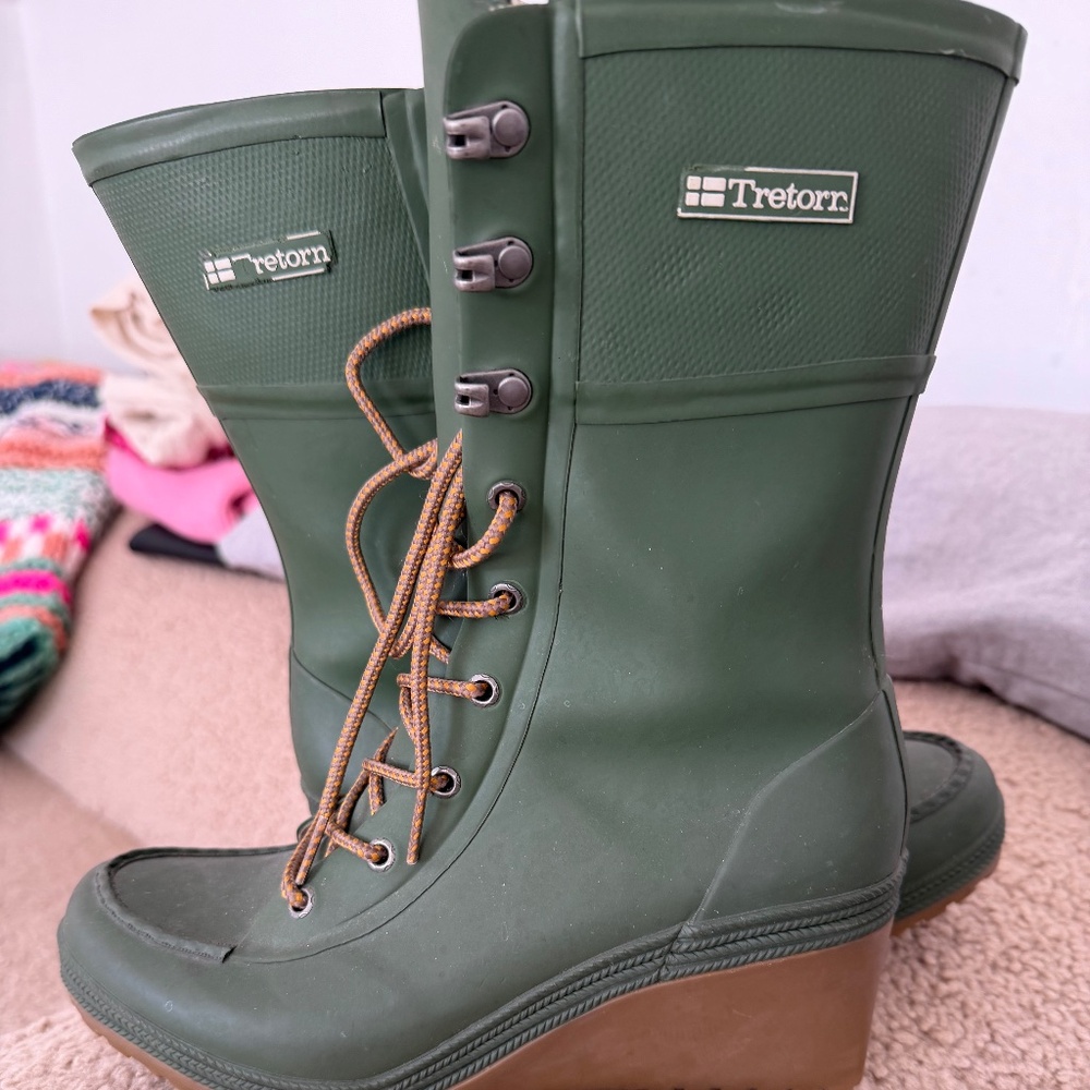 Wedge Rain Boots